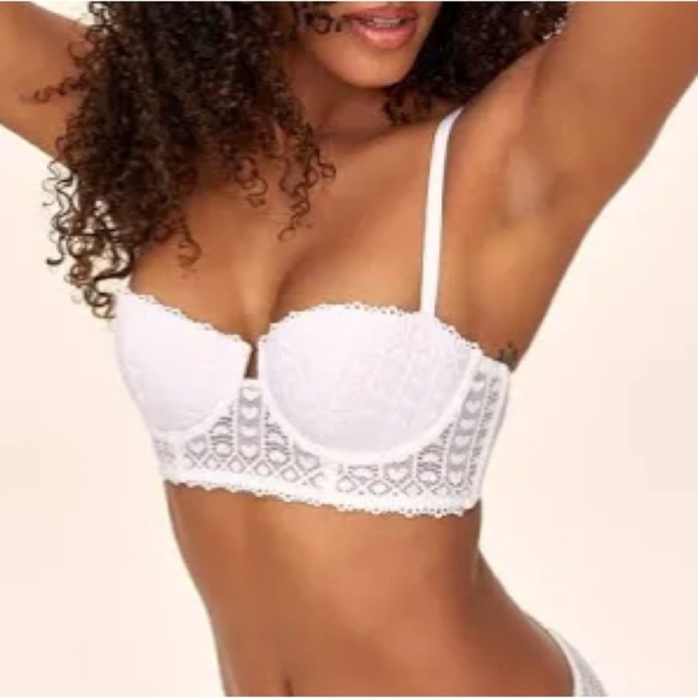 Adore Me Nymphadora Contour White Lace Bra